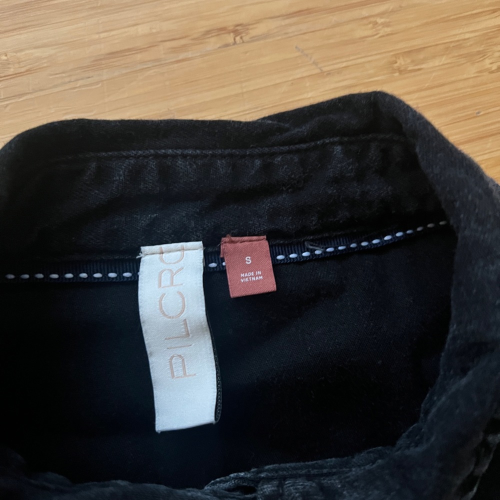 Black Denim Button Down - image 3